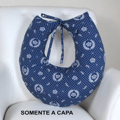 Capa De Almofada Amamentação Mt - Nobreza Marinho Com Branco