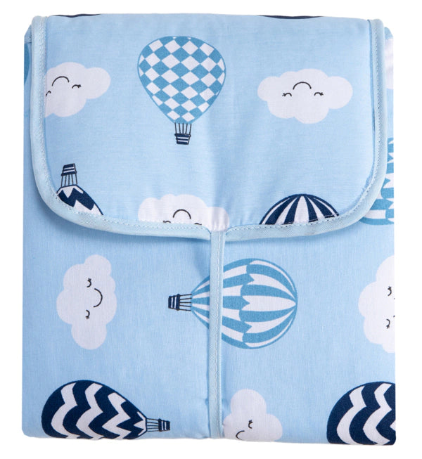 Trocador Portátil C/ Bolsos Internos - Balão Marinho