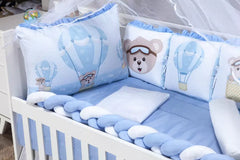 Kit Berço Sublimados Almofadinha Urso Baloeiro - 12 Peças