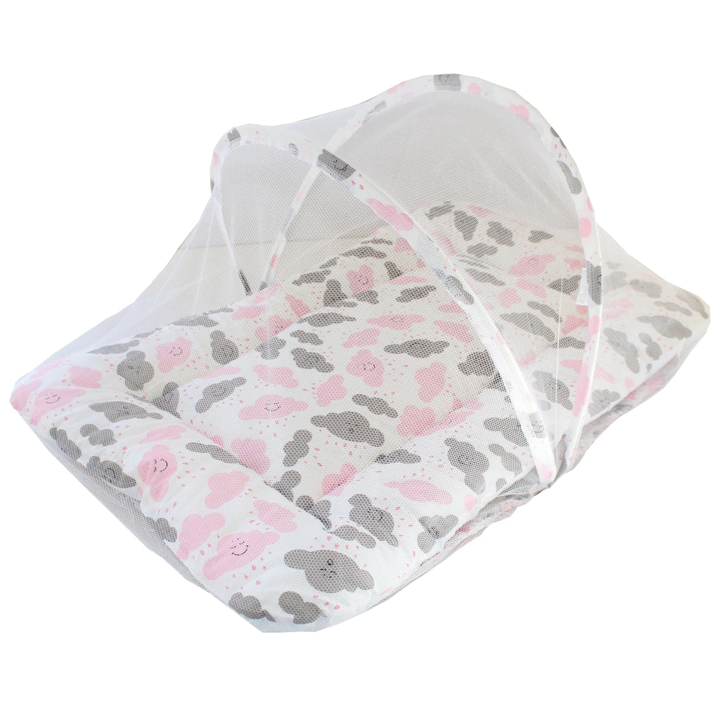 COLCHONETE PORTÁTIL C/ MOSQUETEIRO - CHUVA DE BENÇÃO ROSA