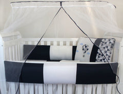 KIT KIDS COM MOSQUITEIRO COMUM 07 PEÇAS - BALÃO AZUL MARINHO