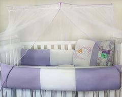 KIT KIDS COM MOSQUITEIRO COMUM 07 PEÇAS - BORBOLETA LILÁS
