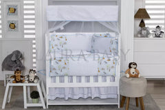Kit Mini Berço 08 Peças - Floresta Azul