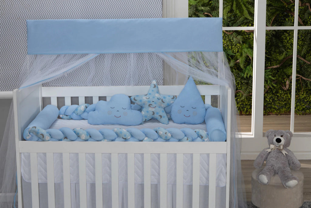 Kit Duo Trança Para Berço - Soninho Azul