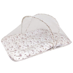 Colchonete Portátil Com Mosquiteiro - Floral Ferrugem