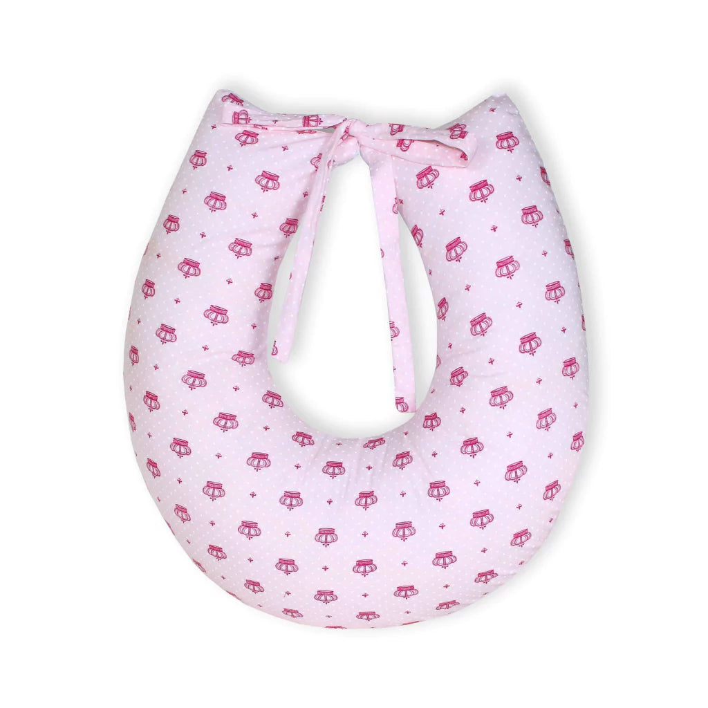 Almofada Amamentação Mt - Coroinha Rosa