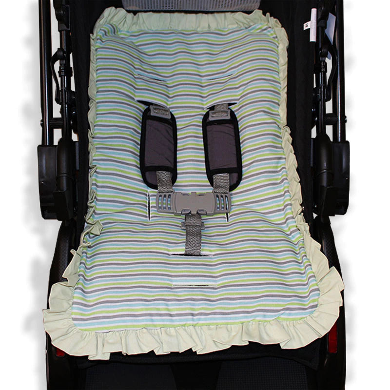 Capa De Carrinho Mt - Listrado Verde Com Azul