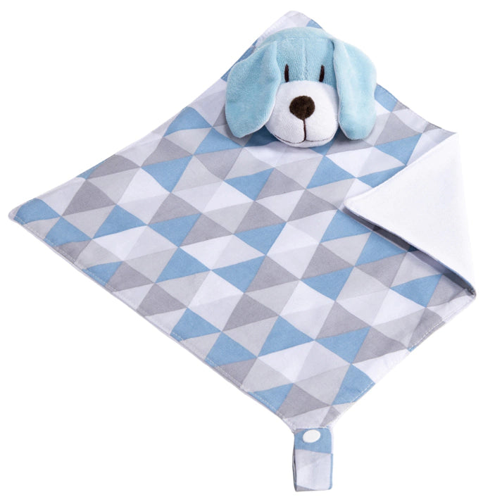 Naninha C/ Porta Chupeta - Cachorrinho Losango Azul