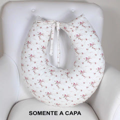 Capa De Almofada Amamentação Mt - Floral Ferrugem