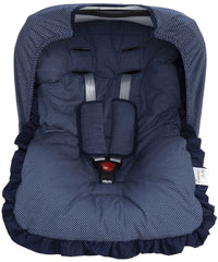 Kit Para Bebê Conforto - Poá Marinho