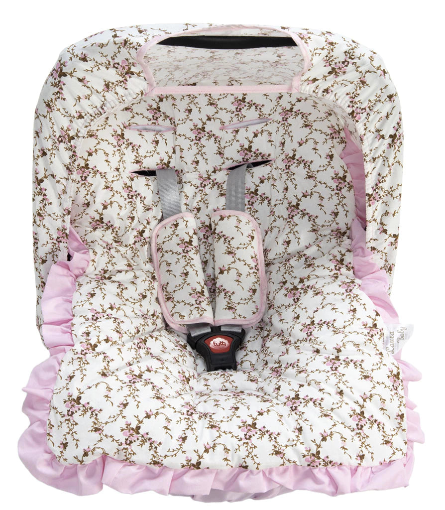 Kit Para Bebê Conforto - Floral Rosa