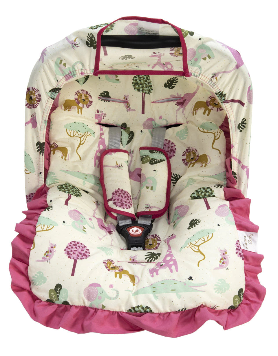 Kit Para Bebê Conforto - Girafa Pink
