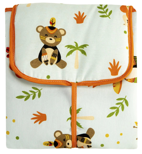 Trocador Portátil C/ Bolsos Internos - Safari Laranja