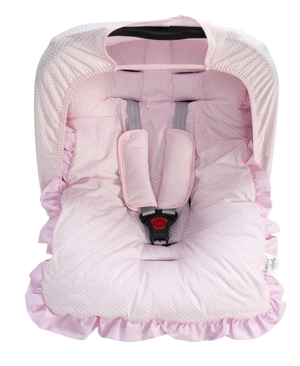 Kit Para Bebê Conforto - Poá Rosa