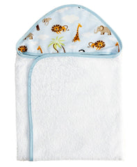 Toalha Com Capuz Bordado - Floresta Azul