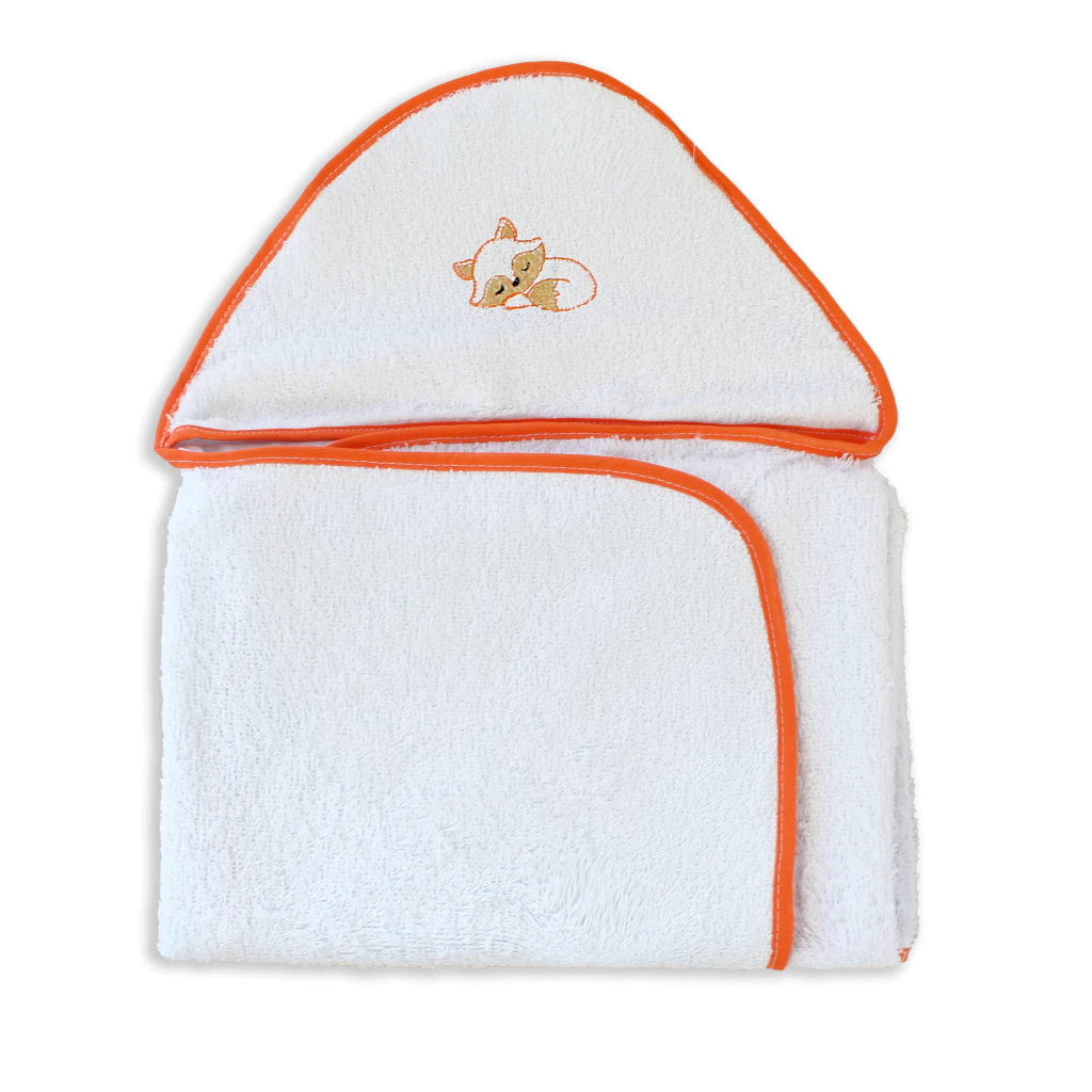 Toalha Com Capuz Bordado - Raposa