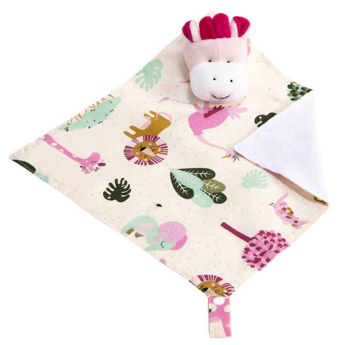 Naninha C/ Porta Chupeta - Girafa Rosa