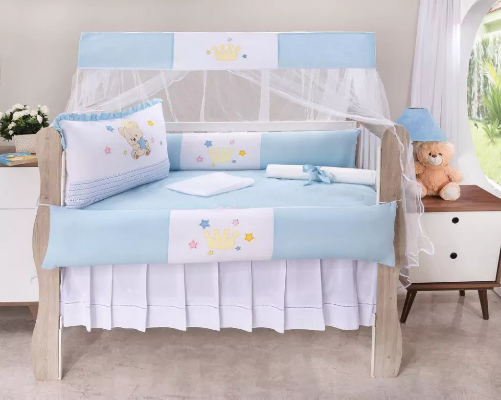 Kit De Berço Aconchego 10 Peças - Urso Estrela