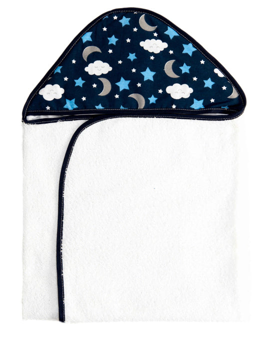 Toalha Com Capuz Bordado - Soninho Marinho