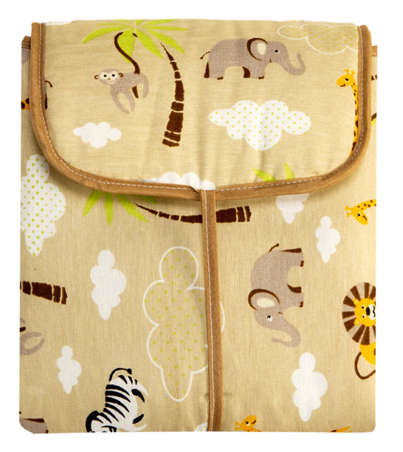 Trocador Portátil C/ Bolsos Internos - Floresta Caqui