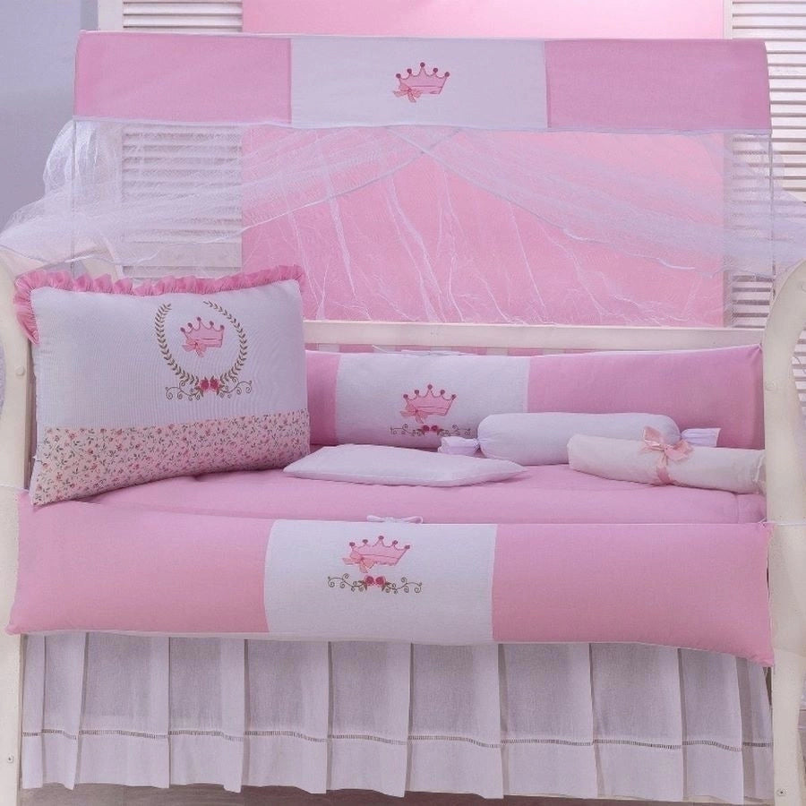 KIT BERÇO AMERICANO ACONCHEGO 100% ALGODÃO BELA ALTEZA