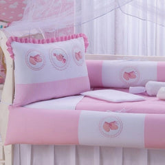 KIT BERÇO AMERICANO ACONCHEGO 100% ALGODÃO DOÇURA ROSA