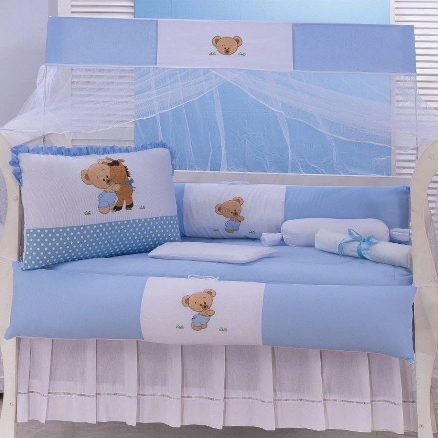 KIT BERÇO AMERICANO ACONCHEGO 100% ALGODÃO MEU AMIGUINHO