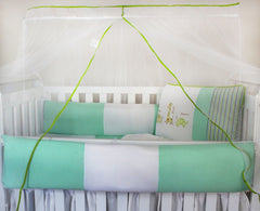 KIT KIDS COM MOSQUITEIRO COMUM 07 PEÇAS - AMIGOS DA SELVA