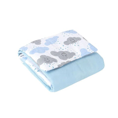 Trocador portátil plastificado - arco íris azul