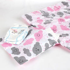 Trocador portátil plastificado - arco íris rosa