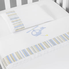 JG. DE LENÇOL AMERIC. 03 PÇS - AVIÃO