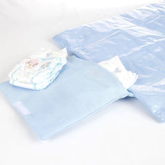 Trocador portátil plastificado - azul bebê