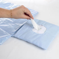 Trocador portátil plastificado - azul bebê