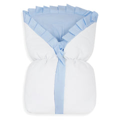SACO DE BEBÊ - AZUL COM BRANCO
