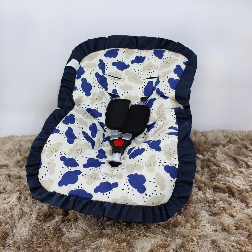 Capa De Bebê Conforto Mt - Chuva De Benção Marinho