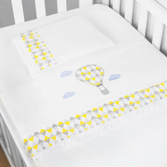 JG. DE LENÇOL AMERIC. 03 PÇS - BALÃO AMARELO