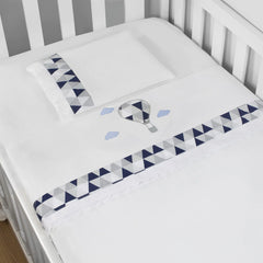 JG. DE LENÇOL AMERIC. 03 PÇS - BALÃO MARINHO