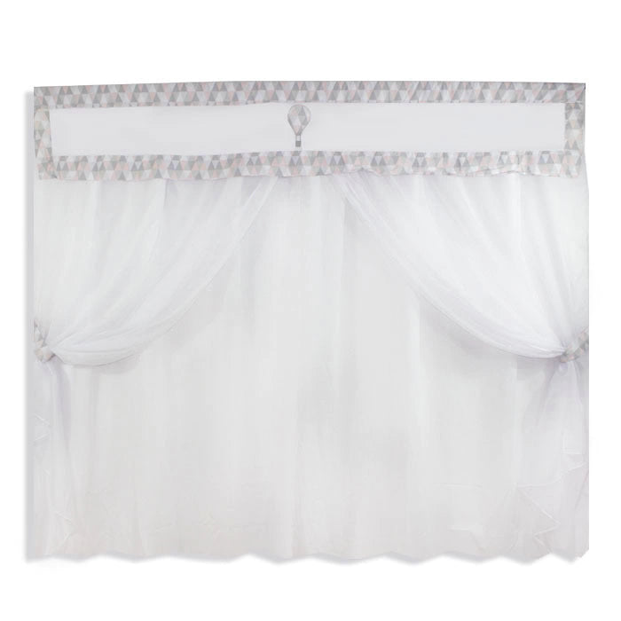 CORTINA DE VOIL - BALÃO ROSA