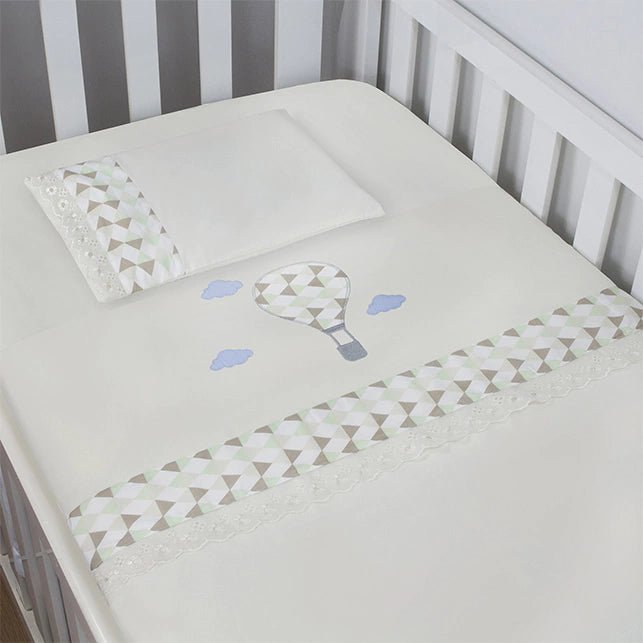 JG. DE LENÇOL AMERIC. 03 PÇS - BALÃO VERDE