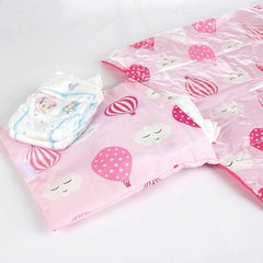 Trocador portátil plastificado - balone rosa