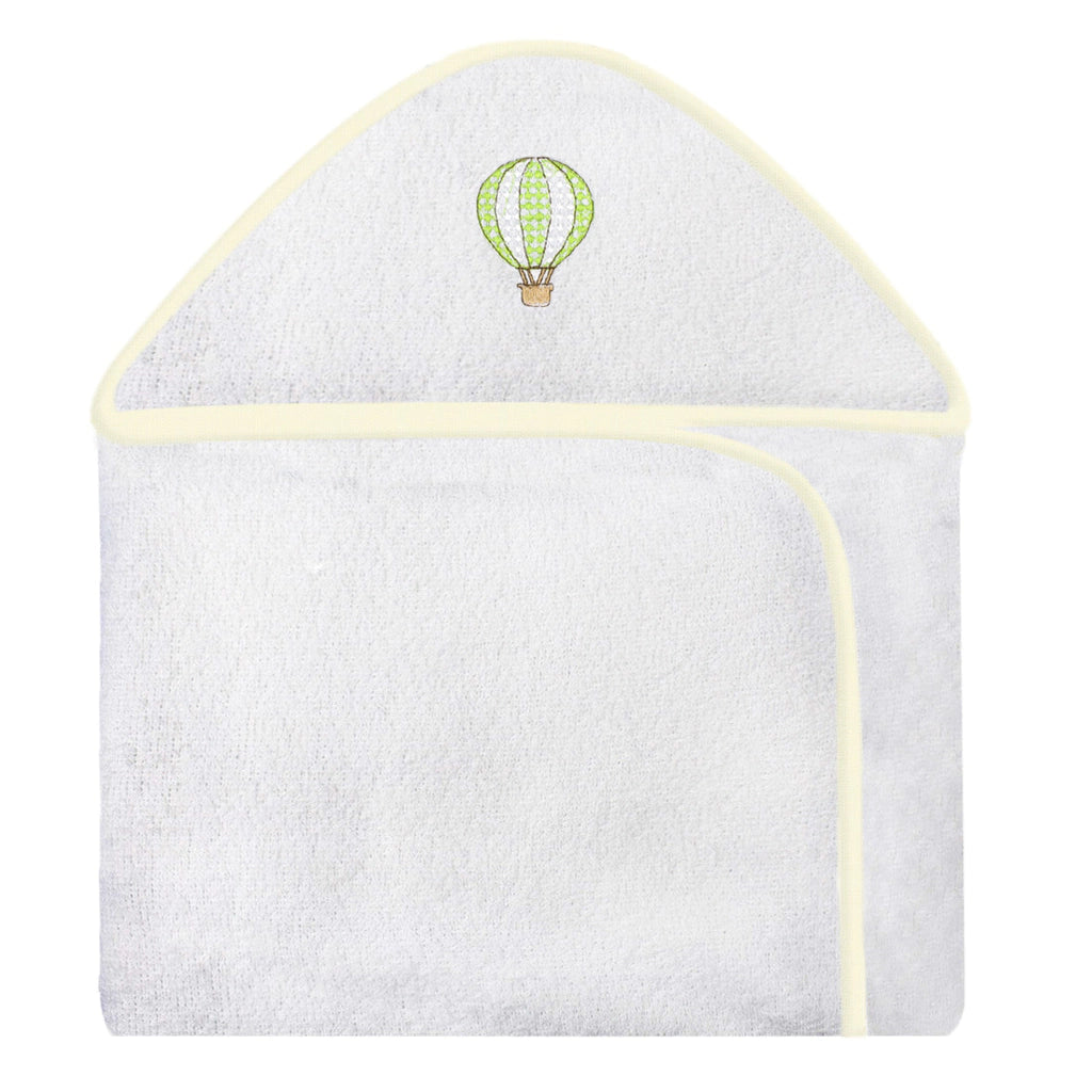 TOALHA COM CAPUZ BORDADA - BALÃO VERDE