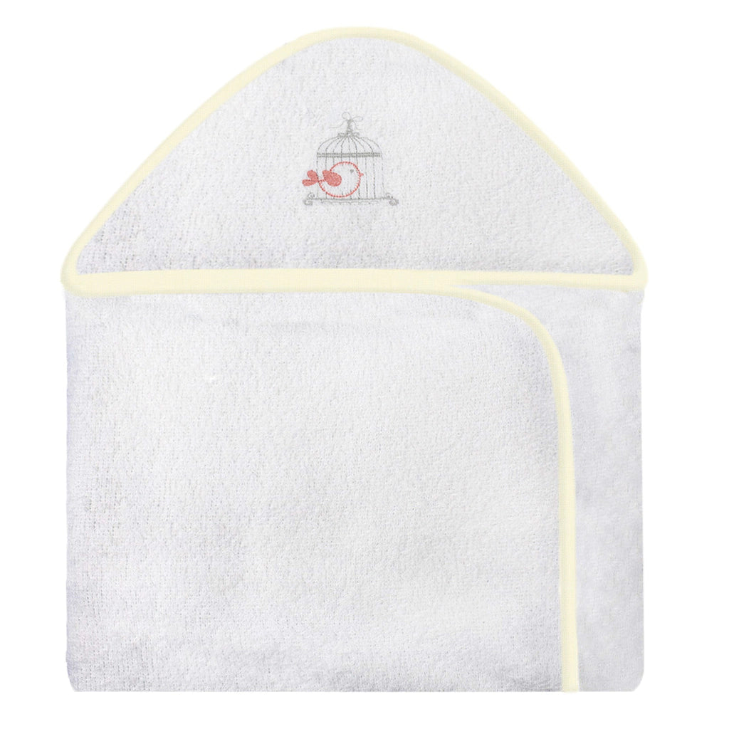 TOALHA COM CAPUZ BORDADA - GAIOLA FERRUGEM