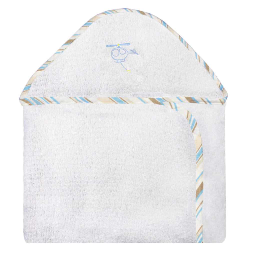 TOALHA COM CAPUZ BORDADA - HELICÓPTERO