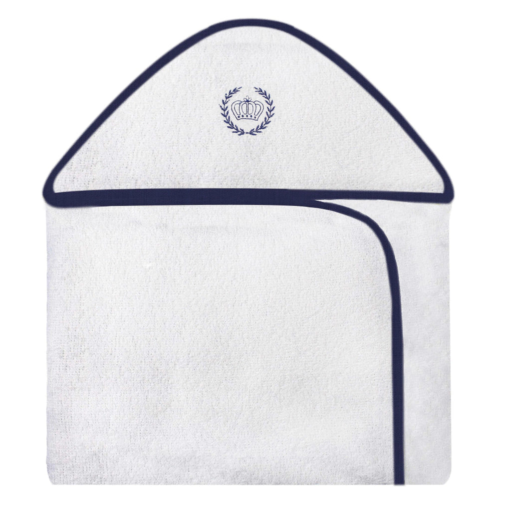 TOALHA COM CAPUZ BORDADA - REALEZA MARINHO