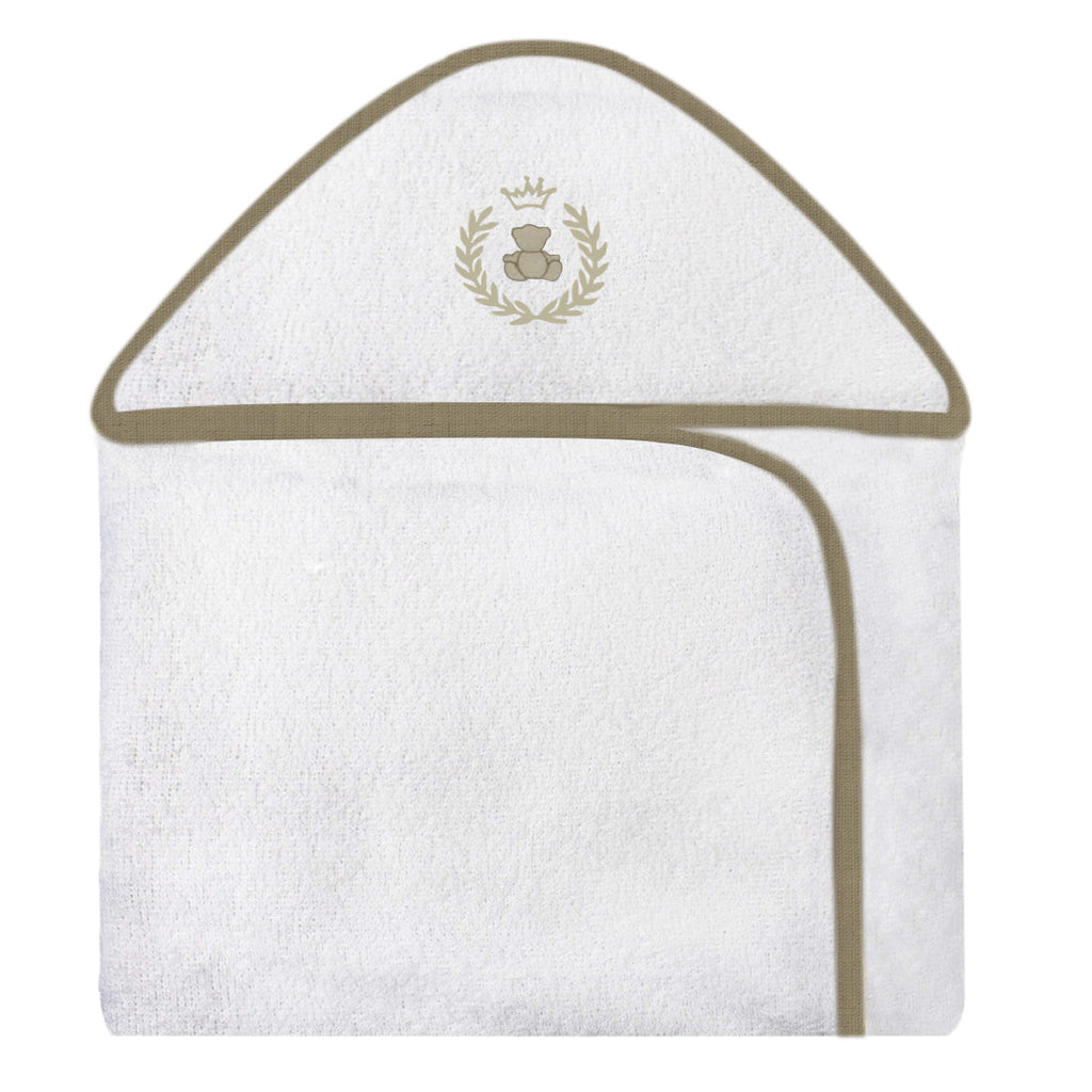 TOALHA COM CAPUZ BORDADA - THED CAQUI