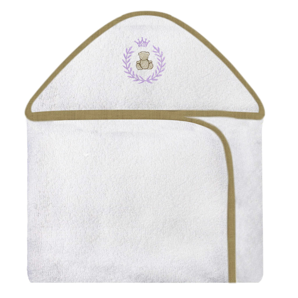 TOALHA COM CAPUZ BORDADA - THED LILÁS