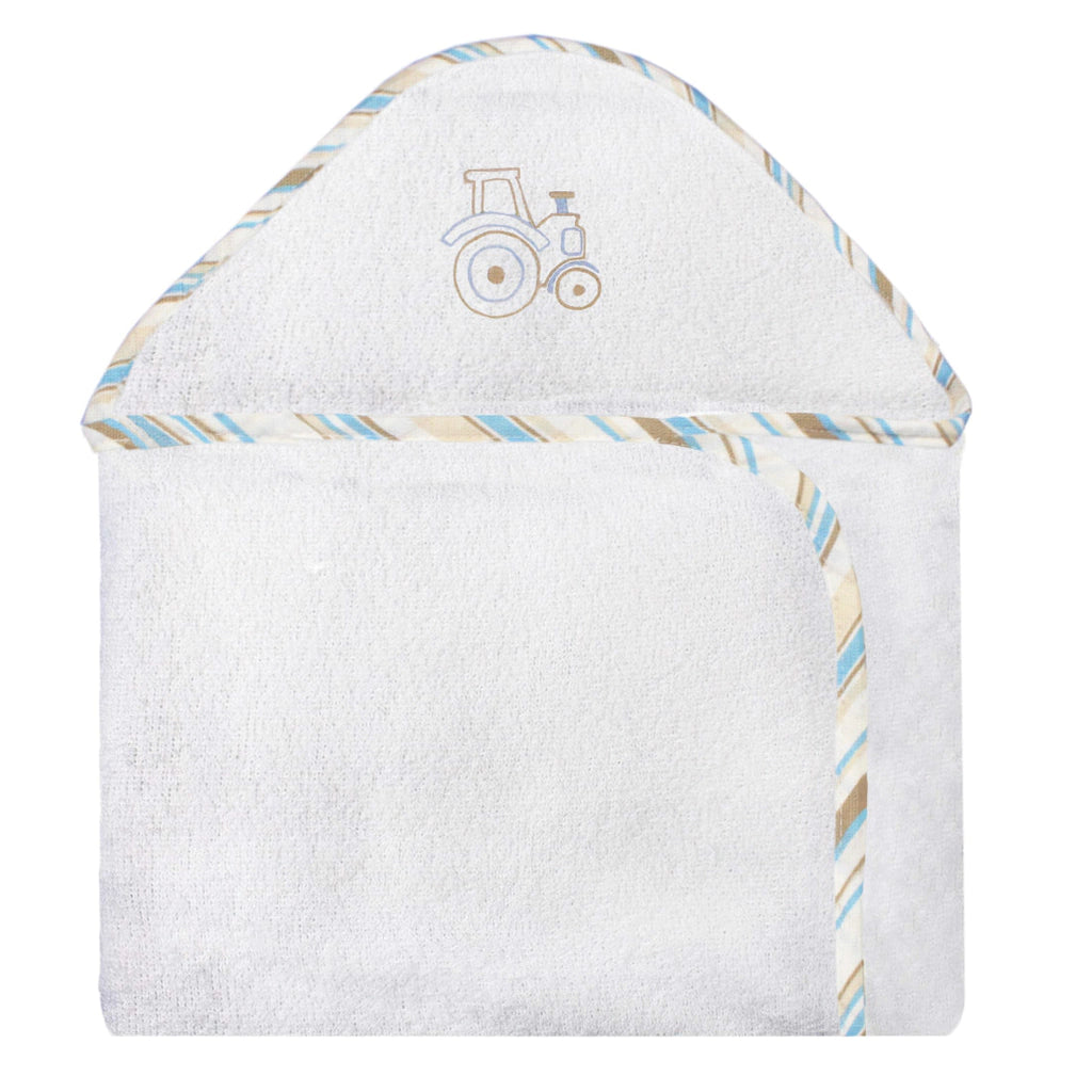 TOALHA COM CAPUZ BORDADA - TRANSPORTE TRATOR