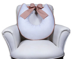 ALMOFADA DE AMAMENTAÇÃO LAÇO - BRANCO COM NUDE