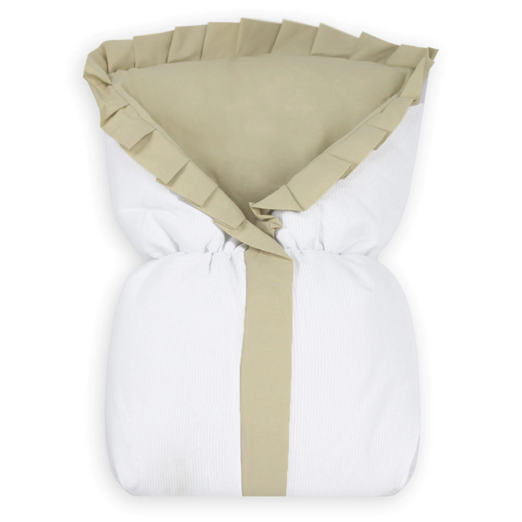 SACO DE BEBÊ - CAQUI COM BRANCO