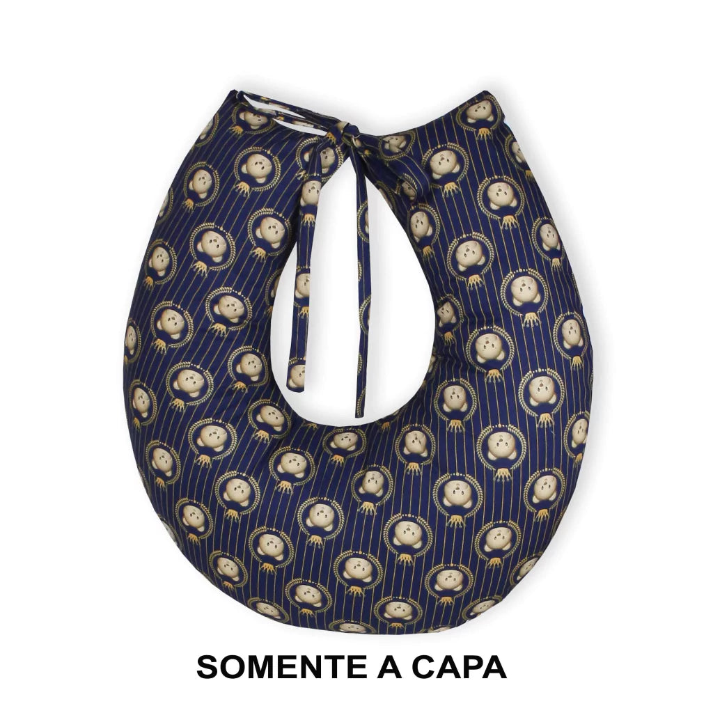 Capa De Almofada Amamentação Mt - Ursinho Príncipe Marinho